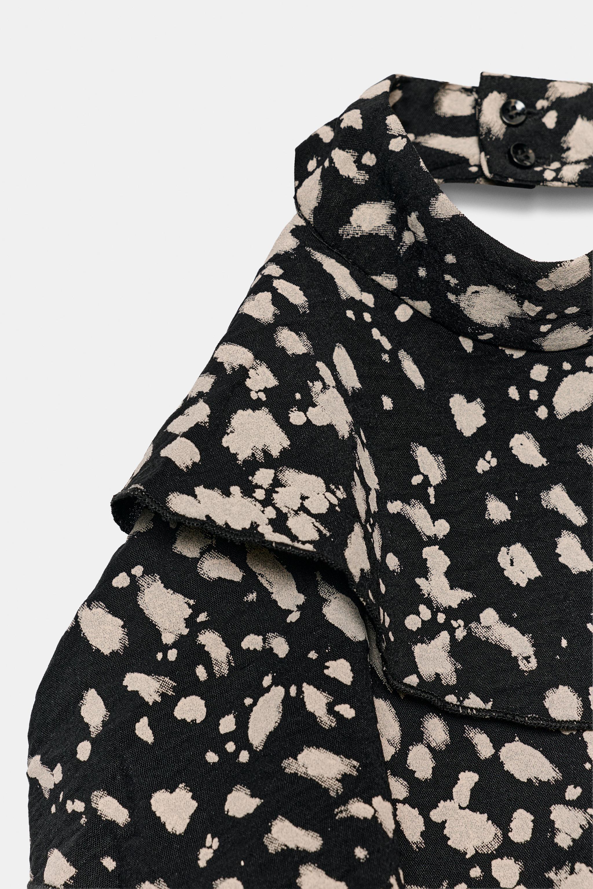 TOP HALTER À POIS ET VOLANTS